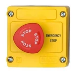 Nouzové tlačítko BACO LBX130009 (100516), 240 V/AC, 3 A, 2 rozpínací, červená