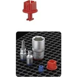 Univerzální klip Toolcraft 553947, 25 mm x 20 mm, červená, 10 ks