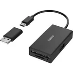 USB 2.0 hub Hama 3 porty, 32 mm, černá