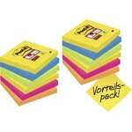 Post-it® Haftnottiz Super Sticky Notes Promotion Rio de Janeiro Post-it 654SR9+3, (š x v) 76 mm x 76 mm, ultražlutá , ultramodrá , ultrarůžová , neono