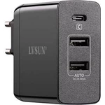 USB nabíječka LVSUN LS-QW45-PD, nabíjecí proud 6000 mA, černá