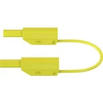 Stäubli SLK410-E/N bezpečnostní měřicí kabely [lamelová zástrčka 4 mm - lamelová zástrčka 4 mm] žlutá, 25.00 cm
