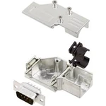 Sada D-SUB kolíkové lišty encitech DCMR-FK-09-DBP-K, 90 °, pólů 9, pájecí kalíšek, 1 sada