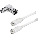 Antény, SAT kabel BKL Electronic 0403517, 85 dB, dvoužilový stíněný, 2.50 m, bílá