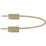 Stäubli LK205 měřicí kabel [lamelová zástrčka 2 mm - lamelová zástrčka 2 mm] hnědá, 30.00 cm