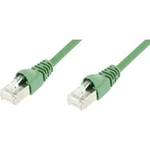 Síťový kabel RJ45 Telegärtner L00000A0073, CAT 6A, S/FTP, 0.50 m, zelená