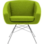 Svetlozelené kreslo Softline Aiko Felt Lime Punch