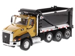 CAT Caterpillar CT660 SBFA with Ox Bodies Stampede Dump Truck Yellow and Black 1/50 Diecast Model by Diecast Masters