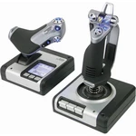 Logitech Gaming Saitek X52 Hotas Flight Control System PS28 joystick k leteckému simulátore USB PC strieborná, čierna