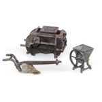 MBZ  30269 H0 sada 3 poľnohospodárskych náradia hotový model, nenatrená