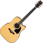 Ibanez AW70ECE-NT Natural High Gloss Elektroakustická gitara Dreadnought