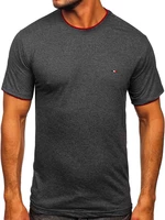 Antracitové pánské tričko Bolf 14316