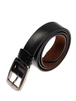 Černý pánský kožený pásek Bolf P006