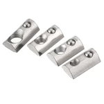 50pcs 45 Series Spring Nut for 45 Series Aluminum Profile Round Roll T Slot Elastic Nut