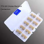 HORD® 20 Pcs H-773-102 2 Holes Electrical Connectors for Decoration Lamps with Plastic Box