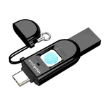 Lenovo Thinkplus 2 In 1 USB 3.0 Type-C Fingerprint USB Disk 32G 64G 128G 256G Pendrive Privacy Protection Thumb Drive Me