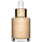 Clarins Skin Illusion Natural Hydrating Foundation rozjasňujúci hydratačný make-up SPF 15 odtieň 101W Linen 30 ml