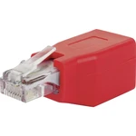 Schwaiger RJ45 sieťový adaptér CAT 6 [1x RJ45 zásvuka - 1x RJ45 zástrčka]  červená