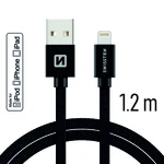 Datový kabel Swissten Textile USB-C/ Lightning MFi 1,2 M, black