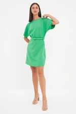 Trendyol Green Belt Woven Mini Woven Dress