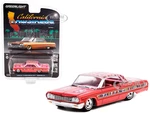 1964 Chevrolet Impala Lowrider Pink Metallic with Rose Graphics and Pink Interior "California Lowriders" Release 1 1/64 Diecast Model Car by Greenlig