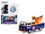 1969 Volkswagen Double Cab Pickup Tow Truck Blue and White "Union 76 Minute Man Service" "Club Vee V-Dub" Series 15 1/64 Diecast Model Car by Greenli
