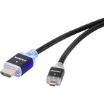 SpeaKa Professional HDMI prepojovací kábel #####HDMI-A Stecker, #####HDMI-Micro-D Stecker 0.50 m čierna SP-7870168 audio