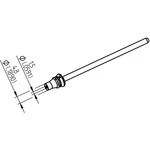 Ersa 0742ED1548H/SB odspájkovací hrot kónický  Dĺžka hrotov 79.25 mm obsah, množstvo obsiahnutého obsahu na objednaný ob