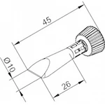 Ersa 0102CDLF100C/SB spájkovací hrot dlátová forma Veľkosť hrotov 10 mm Dĺžka hrotov 45 mm obsah, množstvo obsiahnutého