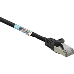 Renkforce RF-4732882 RJ45 sieťové káble, prepojovacie káble CAT 5e F/UTP 3.00 m čierna s ochranou 1 ks