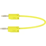 Stäubli LK205 merací kábel [lamelový zástrčka 2 mm  - lamelový zástrčka 2 mm ] 0.60 m žltá 1 ks