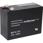 multipower PB-12-10-6,35 MP10-12C olovený akumulátor 12 V 10 Ah olovený so skleneným rúnom (š x v x h) 151 x 118.5 x 65