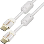 Maxtrack HDMI prepojovací kábel #####HDMI-A Stecker, #####HDMI-A Stecker 1.50 m biela C 216-1,5 L podpora HDMI, tienený,