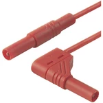 4 mm safety test lead, plugs straight/angled, 2,5 mm², 50 cm