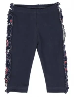Mamatti Kojenecké legíny s lampasy, Flowers - granátové, vel. 80 (9-12m)