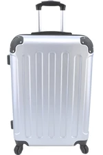Cestovní skořepina kufr na čtyřech kolečkách Arteddy - (M) 60l stříbrná