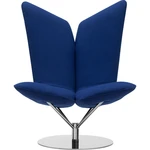 Tmavomodré kreslo Softline Angel Felt Melange Dark Blue