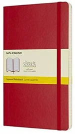 Moleskine Zápisník červený L, čtverečkovaný, měkký