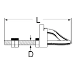 dörner + helmer 4814814 Bezpečnostný hojdací hák 160 mm Galvanizovaná oceľ  6 ks