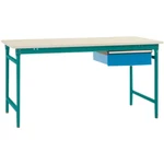 Manuflex BB5231.5021 Kompletný odkladací stolík BASIS stacionárny s melamínovou doskou + jednoduchá zásuvka, š xhxv: 100