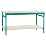 Manuflex BB5207.5021 Kompletný príručný stolík BASIS stacionárny s plastovou doskou + medzipolica, šxhxv: 750 x 500 x 78