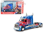 Western Star 5700 XE Phantom Optimus Prime with Robot on Chassis "Transformers 5" (2017) Movie "Hollywood Rides" Series 1/24 Diecast Model by Jada
