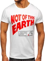 Tricou alb cu imprimeu Bolf KS2336