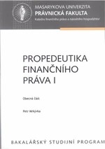 Propedeutika finančního práva I - Obecná část