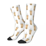 Cute Bubble Tea Cup Drink Socks Male Mens Women Summer Stockings Polyester