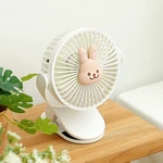 Korean Portable Safe Baby Stroller Fan USB Charging Air Cooling Electric Fan Outdoor Handheld Desktop Clip Fan 3 Speed Adjusted