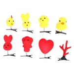 5PCS/Lot Headwear baby Girl Cute Chicken Duck Dog Hair Clip Cute Hairpin Chick Barrette Funny Hairclip