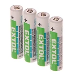 Baterie nabíjecí 1,2V AAA (HR03), 1000mAh, NiMh, 4 kusy - EXTOL ENERGY EX42060
