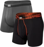 SAXX Sport Mesh 2-Pack Boxer Brief Black Digi Dna/Graphite L Lenjerie de fitness