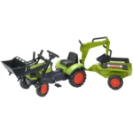 Traktor šlapací Claas Arion 410 s přední a zadní lžící a val